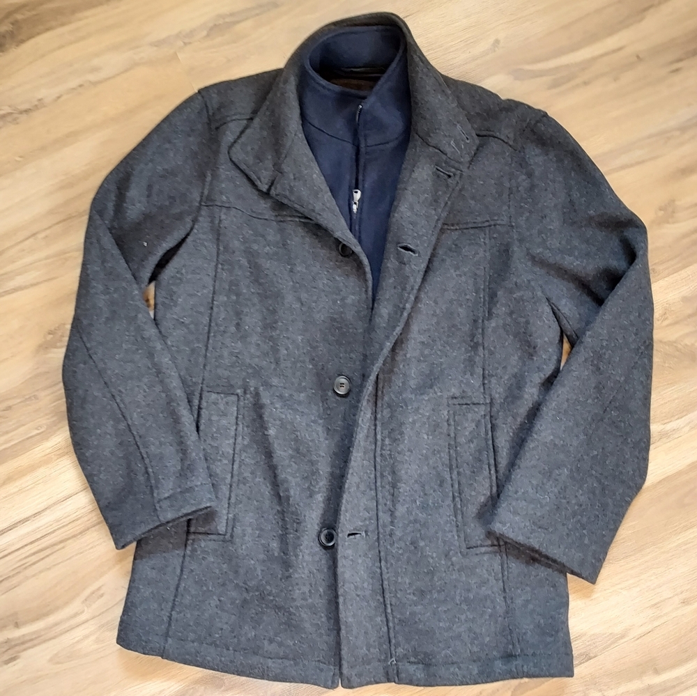 Jos A Bank mens wool blend car coat